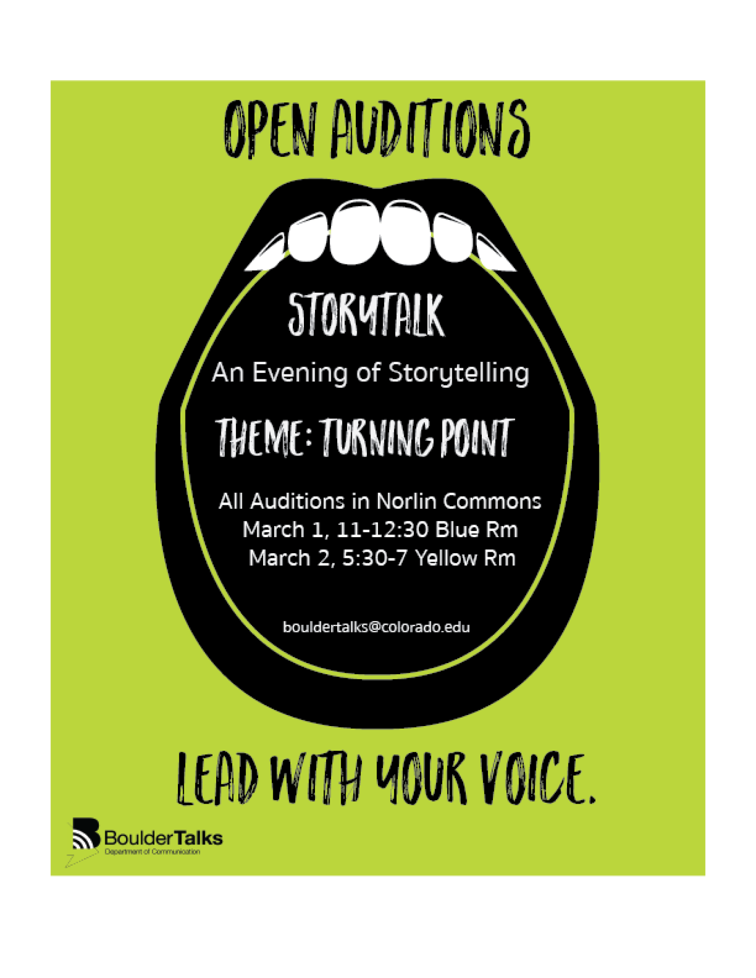 StoryTalk Audition information