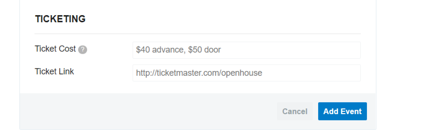 ticketing field