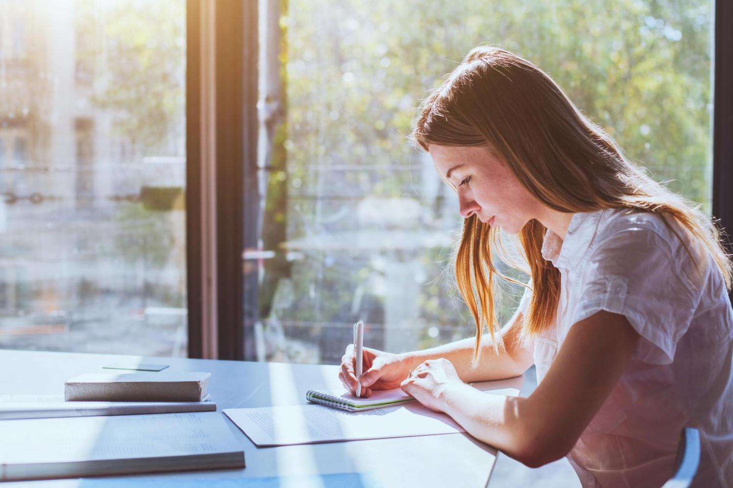 girl studying