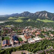 CU Boulder campus from the air.