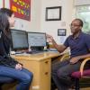 Student meets with advisor