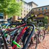 Bike racks on campus