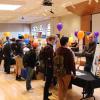 Students visit tables at the Off-Campus Housing Fair