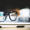 computer with glasses