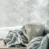 coffee mug and blanket