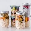 Healthy snacks and meals in mason jars