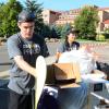 students recycling
