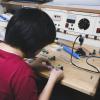 Engineer working with hands