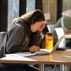 Student studying in the Engineering Center