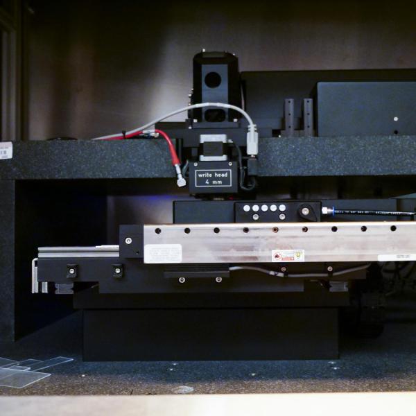 A close up of dark grey equipment.
