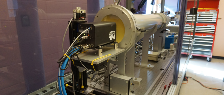 Forvis instrument is built on a 20' optical table with a sliding-door radiation enclosure