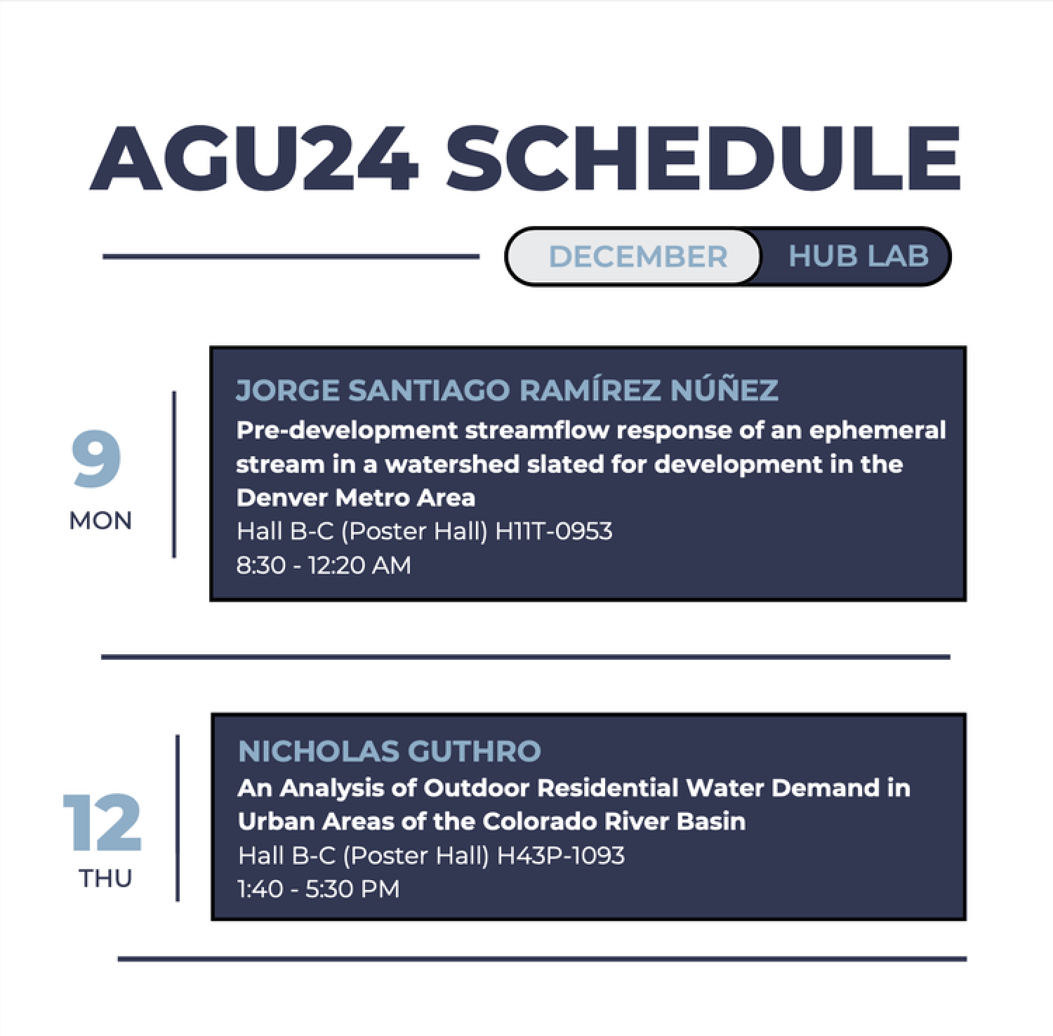 AGU24 Schedule