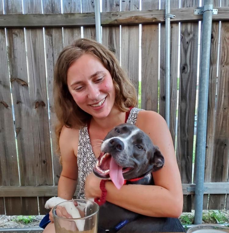 Megan Patterson and her dog Sparky