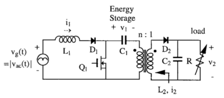 BIFRED IHQRR performs the functions of high-quality rectification, low-frequency energy storage, and output voltage regulation, with a single controllable switch.
