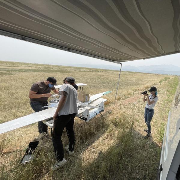 Students working on UAS