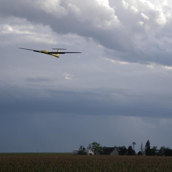 Tempest flying by farm during VORTEX2