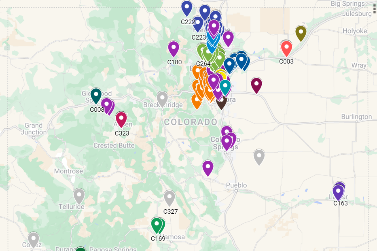 Map of enrolled schools