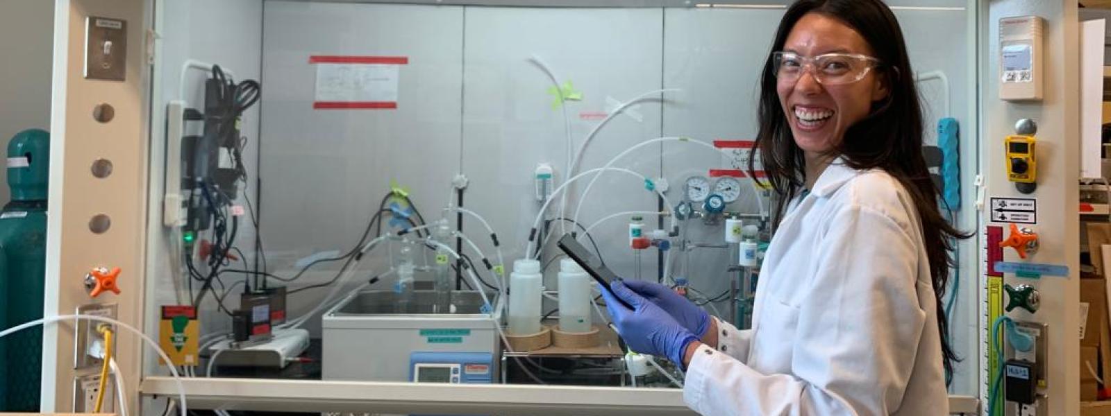 Nicollette in the lab