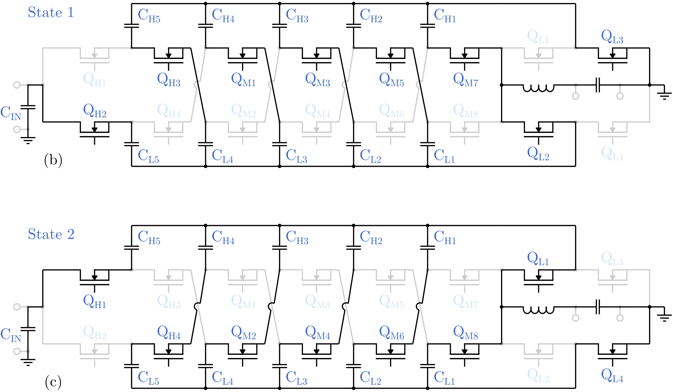 Interleaved-Input Dickson-Variant Hybrid Switched Capacitor Converter