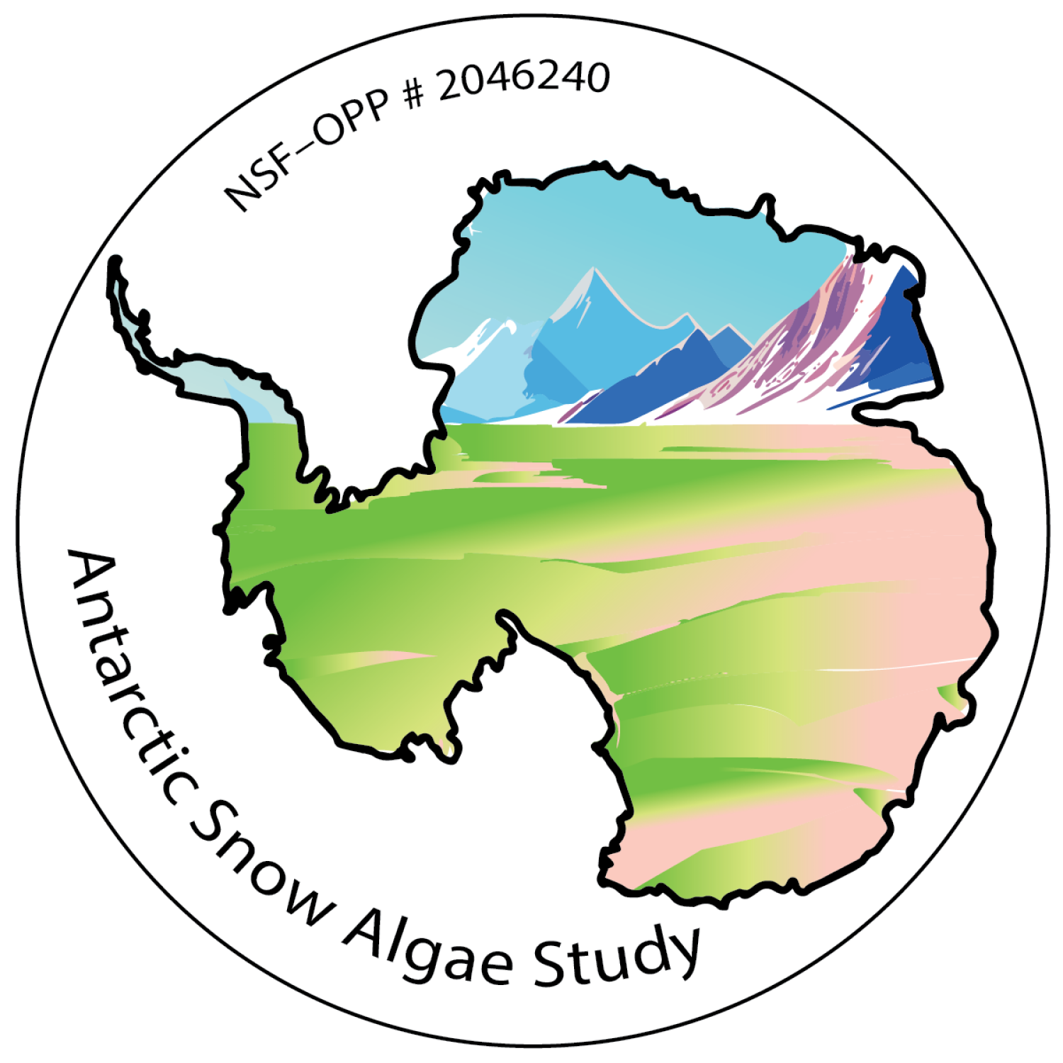 Dr. Alia Khan's NSF-CAREER Award Antarctic Snow Algae Project Logo