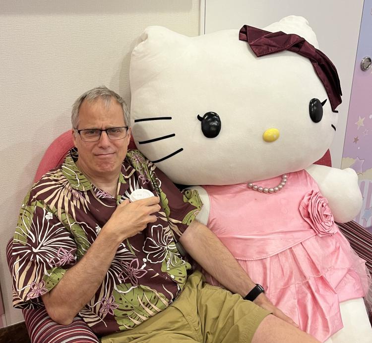 Keller Kimbrough with Hello Kitty