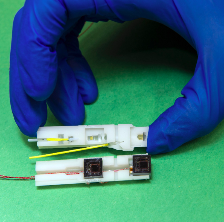 Transcranial magnetic stimulation device Dr. Knappe's project focuses on