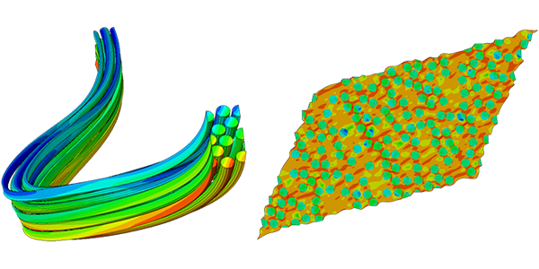 Examples of numerical homogenization of soft composites