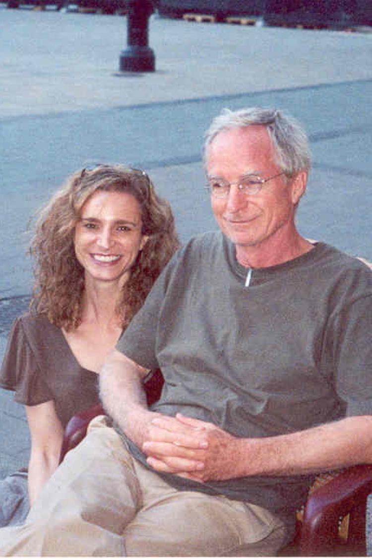 Laura sitting with Knud Lambrecht