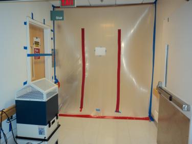 Picture of a temporary containment egress