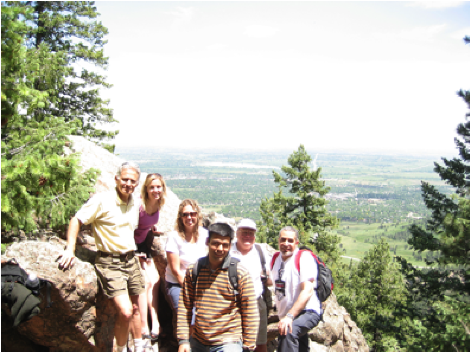 Dr. Moddel's group during a hike