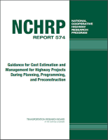 Book cover for Guidance for Cost Estimation and Management for Highway Projects during Planning, Programming, and Preconstruction