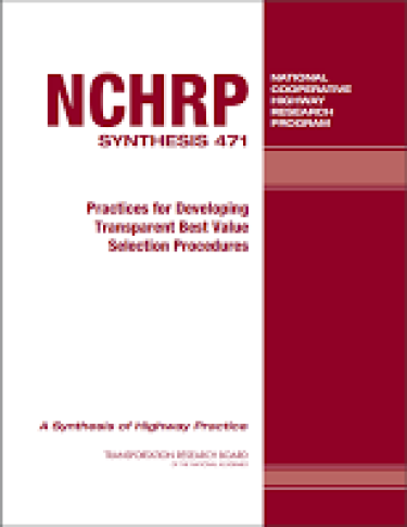Book cover of Practices for Developing Transparent Best Value Selection Procedures