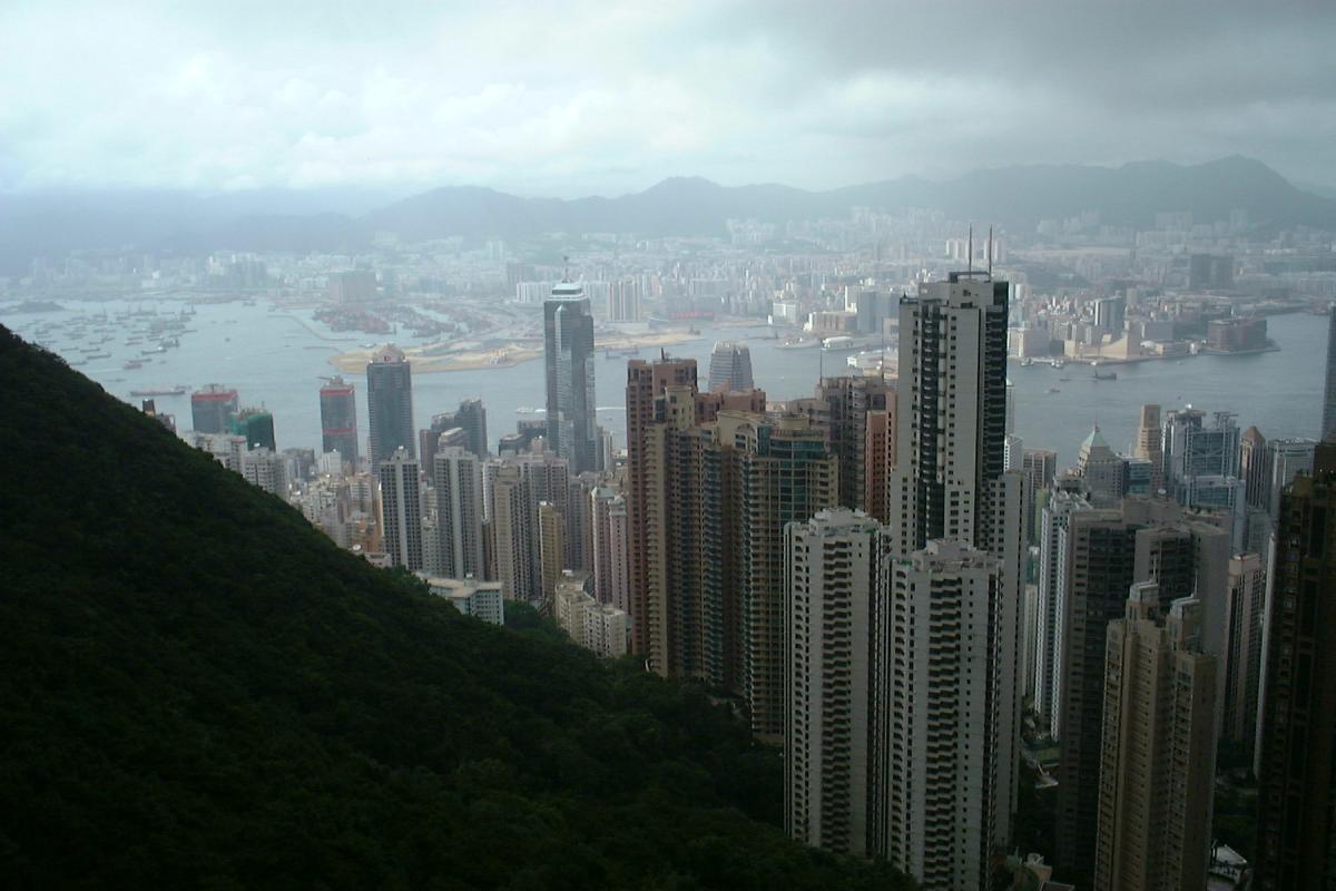 The Hong Kong skyline