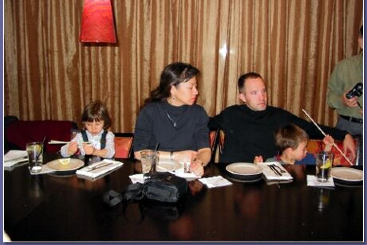 Still at dinner in Las Vegas (Dec. 2002).​