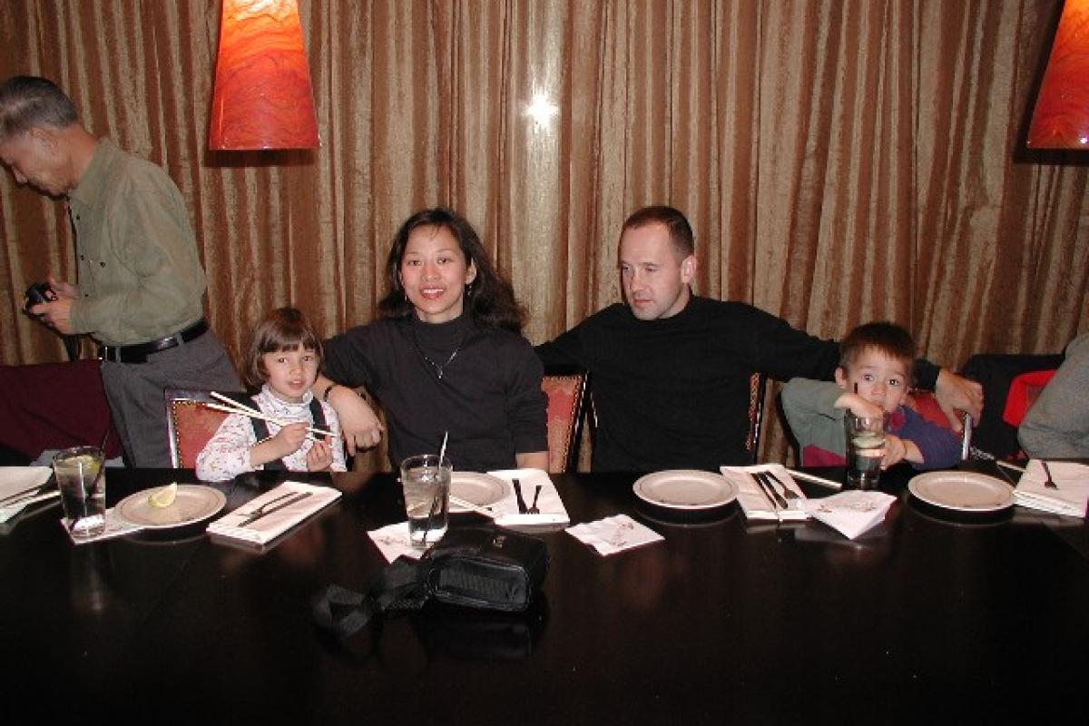 At dinner in Las Vegas (Dec. 2002).​