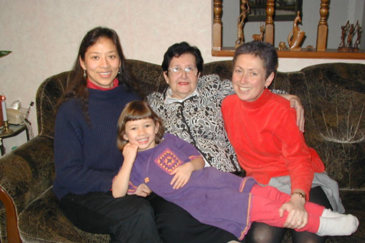 Radzihovsky girls on New Year's Eve (Dec. 2001).​