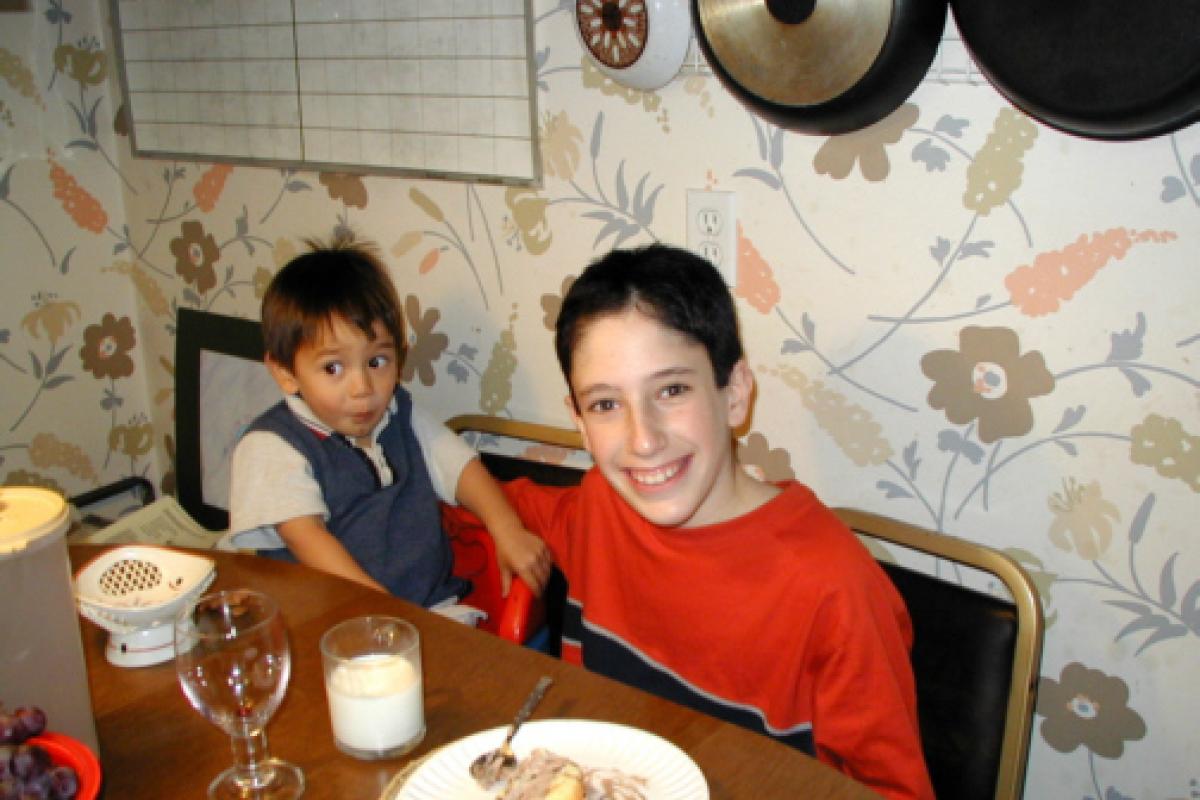 Matthew and cousin David (Nov. 2001).​