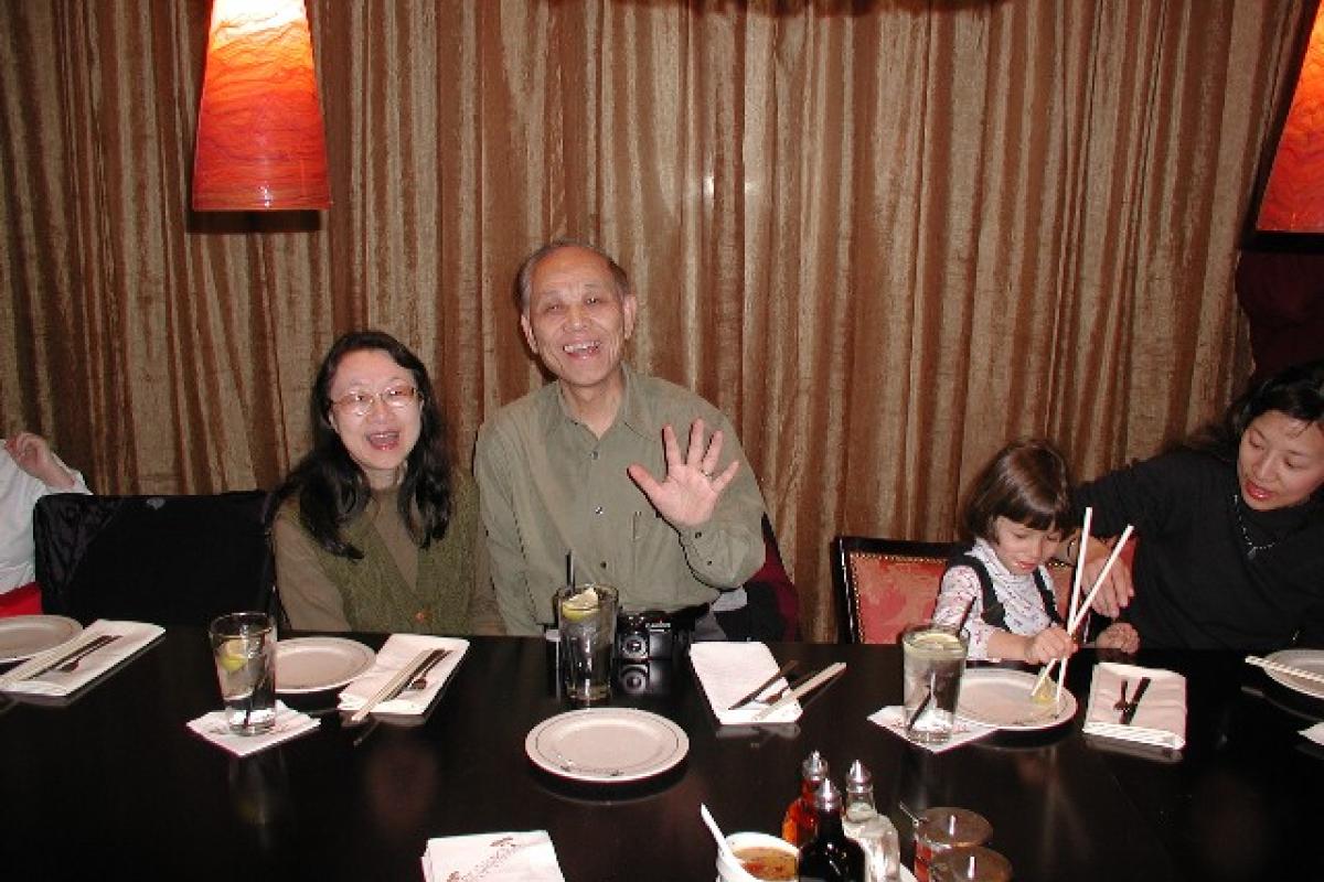 Still at dinner in Las Vegas (Dec. 2002).​