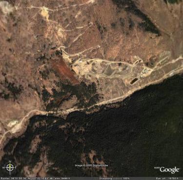 aerial photograph of keystone mine