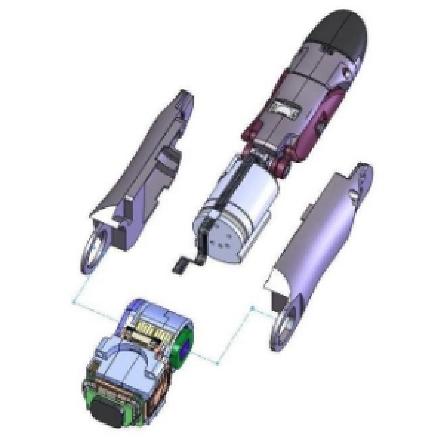 2-Motor Finger split into parts 3D model