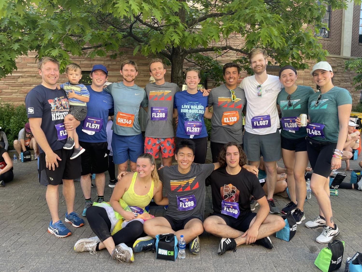 Boulder Bolder? Bolder Boulder? 2023 - Shields lab and guests running from research responsibilities