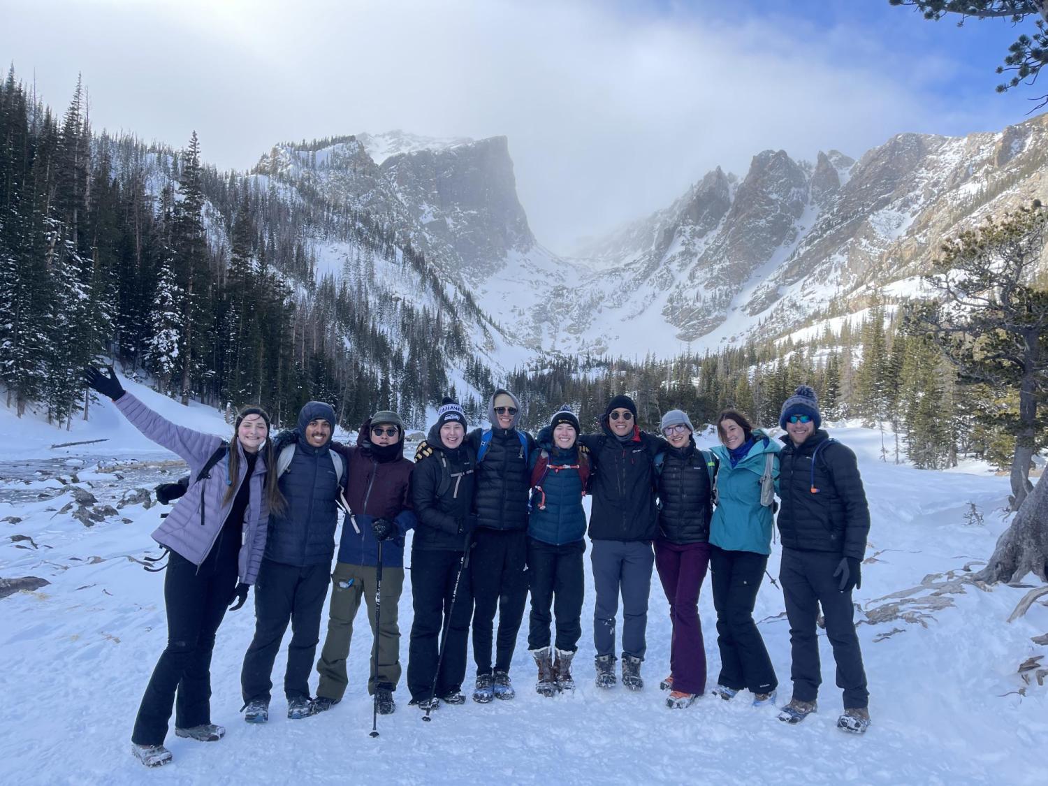 Emerald Lake Group Hike, January 2023 -The tunnel is absorbing us :o