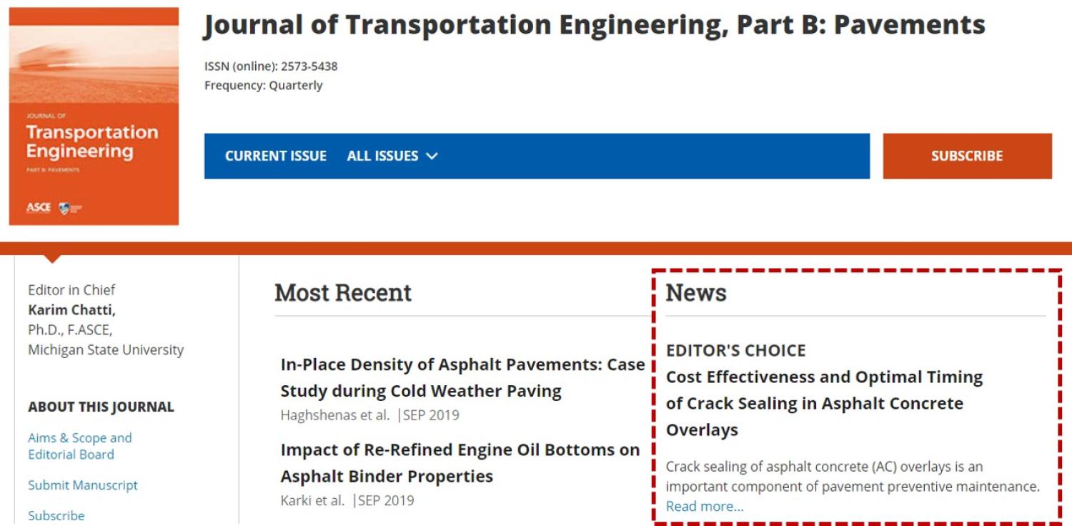 Bashar's paper selected for editor choice