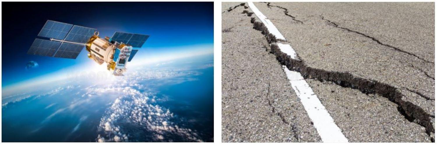 Satellite and pavement cracking