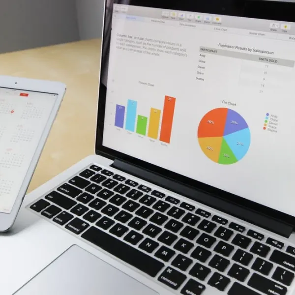 Faculty data on a laptop