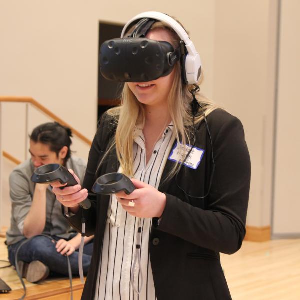 CU Employee with VR headset