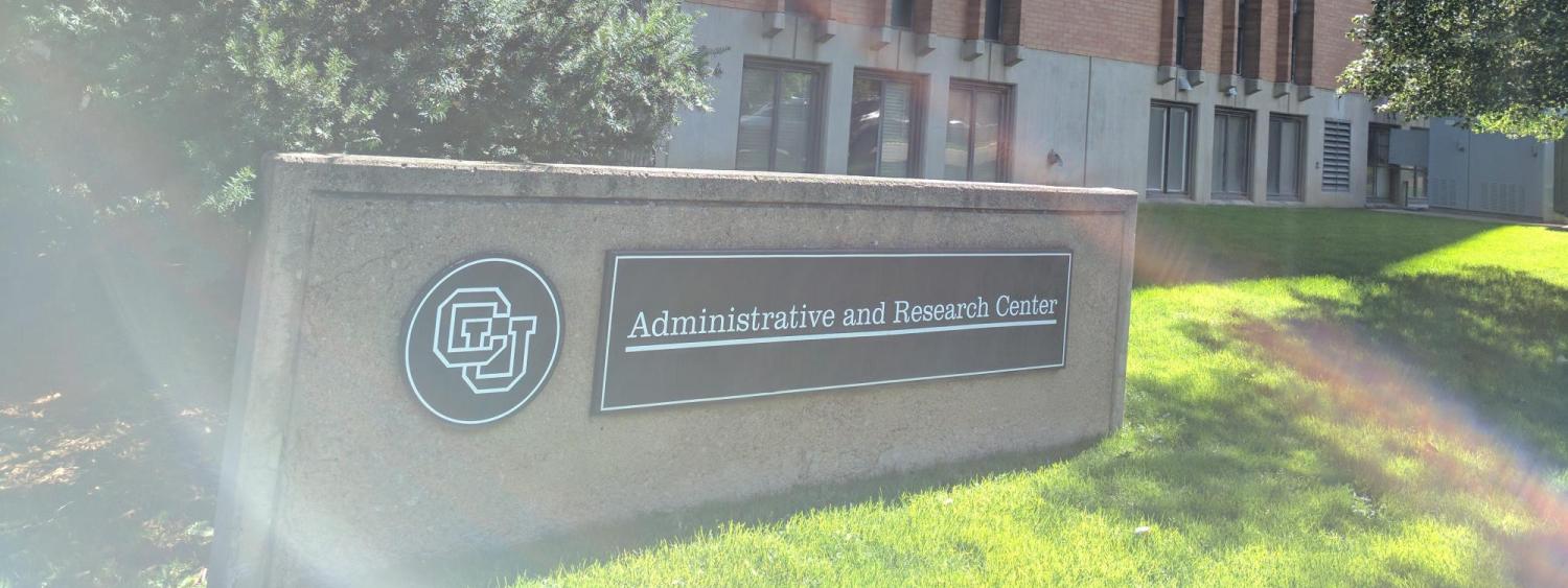 Administrative & Research Center building at CU Boulder