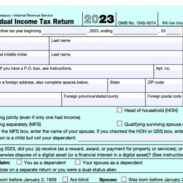 1040 tax form for 2023