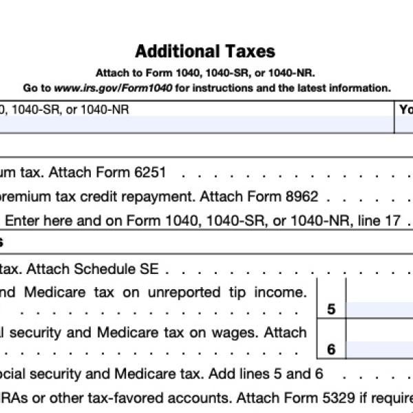 1040 Schedule 2 for 2023