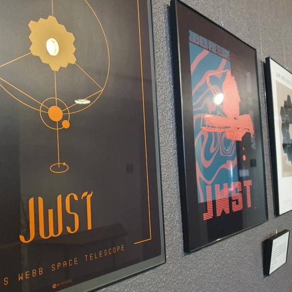 Several of the framed prints on the wall